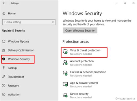 how to disable Windows Security 'conne